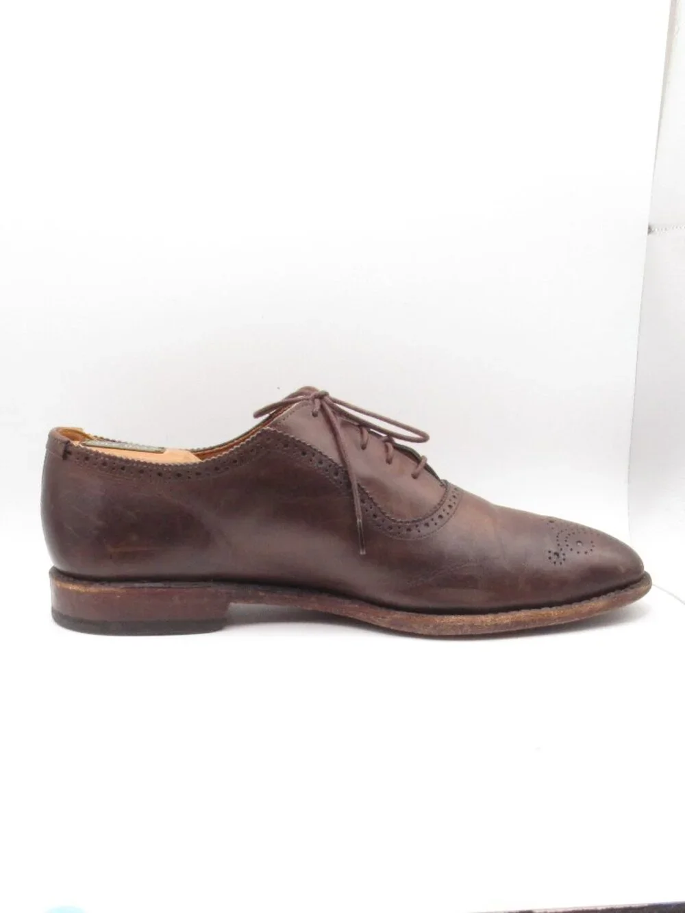 Allen Edmonds Brown Cornwallis Oxfords Size 10 E Medallion Toe Good Cond